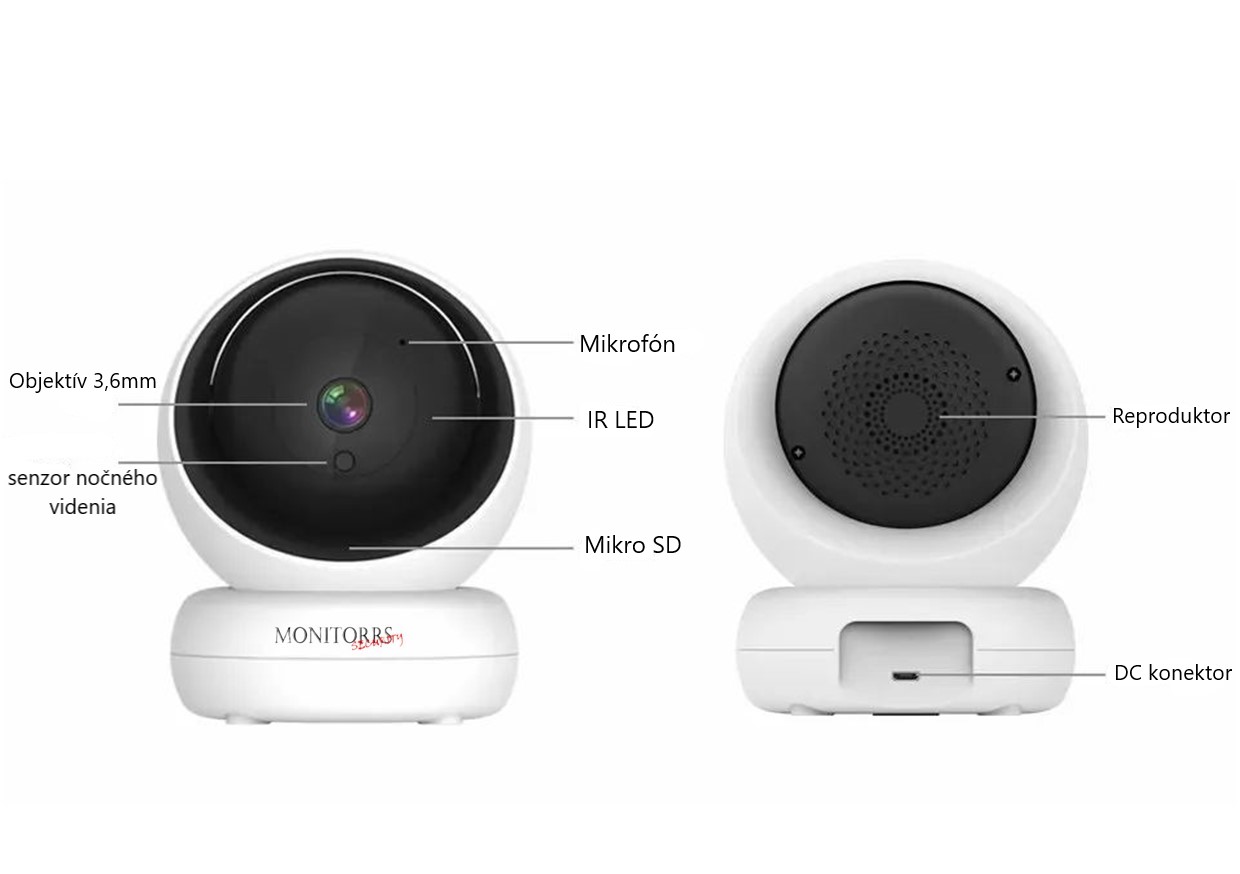 Monitorrs Security smart Wi-Fi inteligentná kamera 4MPix MS400C (6062)
